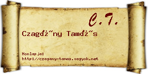 Czagány Tamás névjegykártya